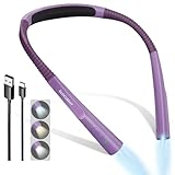 Glocusent Verbesserte LED Hals Leselampe, Valentinstagsgeschenk für Ihn, Handarbeitslampe, Leselampe Bett, 30-Min Timer, 3 Farben & 3 Helligkeiten, Wiederaufladbar & Langlebig, Stricken & Reparieren