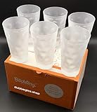 Premium Dubbeglas 6 Stück 0,5 Liter (satiniert) - Pfalz Weinschorle Glas, Pfälzer Schorle Glas, Dubbegläser