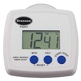 Brannan Digitaler wasserfester Dusch-Timer, dampfsicher, Badezimmer, Nassraum
