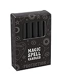 Attitude Clothing Pack of 12 Black Protection Spell Candles,...