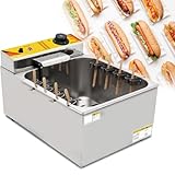 YYJYZH Kommerzielle elektrische Fritteuse Käse Hot Dog Stick Maschine, Wurstfritteuse, 12l Desktop elektrische Fritteuse, Küche Restaurant Haushaltsgeräte