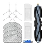Ersatz Zubehörset für ECOVACS DEEBOT T10+，1 Hauptbürste, 2 Filter,4 Seitenbürsten,4 Mopptüchern, 1 Bürstenreinigungswerkzeug