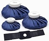 BICAREE Wiederverwendbare Eispackungen für Verletzungen, Wärme- und Kältetherapie und Schmerzlinderung, mit atmungsaktiver elastischer Stützbandage, in 3 Größen (15,2, 22,9, 28 cm)