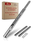 LouMaxx Kugelauszug 2er Set (1 Paar) Schubladenschienen 310...