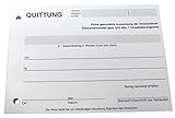 1x Block Quittung - Quittungsblock für Kleinunternehmer (§19) - 2 x 50 Blatt DIN A6 - gelocht - SD -durchschreibend (22427)