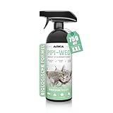 Enzymreiniger Katzenurin 750 ml – extrem stark gegen Katzenpipi, Uringeruch und Flecken – biologisch, tierfreundlich, geruchsneutralisierend – für Sofa, Teppich, Textilien, Auto, Katzenklo – Pipi-Weg