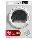 Telefunken T-WP-7-1-W Trockner, 7 kg Wärmepumpentrockner mit 15 Programmen, Startzeitvorwahl & Knitterschutz, weiß