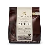 Callebaut Schwarze Schokolade Tropfen 70% Beutel mit 400 g