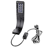 NICREW LED Aquarium Beleuchtung Leuchte Clip, Ultradünnes Aquarienleuchte mit Weiß und Blaulicht, 40 LED Aquarium Licht, Schwarz