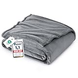 BEDSURE Kuscheldecke Flauschig Decke Fleecedecke - Wohndecke Warm Winter Weich, Sofadecke XL, Decke Couch Blanket, Wohn- & Kuscheldecken 150x200cm, Sofa überwurfdecke Grau