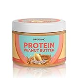 SUPERSONIC Erdnussbutter ohne Zucker mit Reisprotein - Cremige Konsistenz - Protein Creme - Nussmus ohne Zucker - Protein Aufstrich Vegan - Peanut Butter ohne Palmöl - Keto Erdnussmus - 500g