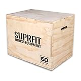 Suprfit – Baltrun Plyo Box Holz – Sprungbox für plyometrisches Training, Sprungkrafttraining & Crossfit – Jump Box mit 3 Sprunghöhen 50 x 60 x 70 cm –(Braun)