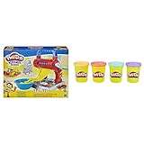 Play-Doh E7776 Kitchen Creations Super Nudelmaschine Spielset, ab 3 Jahren mit 5 Farben & erPack Sweet, tolle Farben für Kinder ab 2 Jahren, 112gDosen (pink, hellblau, Hellorange, lila)