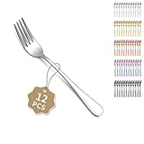 Berglander Tafelgabeln von 12 Stück 18cm, Gabeln für das Abendessen, Edelstahl Modernes Speisegabel-Set, Gabeln und Löffel Besteck, ideal für Zuhause, Restaurant, Hotel, spülmaschinenfest