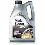 Mobil Super 2000 X1 10W-40 Engine Oil, 5 Liters, Silber