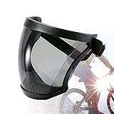 XAEIOW Face Shield, Gesichtsschutz mit klarem Polycarbonat Visier und Anti-Beschlag zum Schutz von Augen, Nase, Mund, Anti-Sand und Anti-Splash Kopfbedeckung (Schwarzgrau)