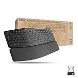 Logitech ERGO K860 for Business geteilte kabellose Tastatur – Ergonomisches Design, gesicherte Logi Bolt Technologie, Bluetooth, weltweit zertifiziert, Windows/Mac/Chrome/Linux, DEU QWERTZ - Graphit