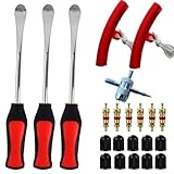 Hosrivae Motorrad-Reifenreparaturwerkzeug-Löffel-Set mit flachem Hebelblech und Felgenschutz für Motorräder und Elektrofahrzeuge