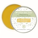 Wolfsbacher Natur Pfotenbalsam mit Bienenwachs für Hunde und Katzen | Spürbar weichere Pfötchen | 100% natürliche Inhaltsstoffe | Pflegt rissige und spröde Pfoten im Winter - Nasenbalsam ohne Parfum