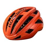 ROCKBROS Fahrradhelm Integrierter Radhelm Cityhelm Rennradhelm für Mountainbikes Rennräder Unisex Erwachsene Damen und Herren M(54-58cm) Orange-glänzend