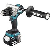 Makita Akku-Bohrschrauber DDF492RTJ 18V 5,0Ah Li-Ion - Bürstenlos, 2 Akkus, Schnellladegerät, XPT Staub- & Wasserschutz, Profi-Bohrmaschine im MAKPAC Koffer