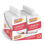 DEXTRO ENERGY LIQUID GEL GRAPEFRUIT + NATRIUM - 18x60ml (18 Stück) - Traubenzucker Konzentrat, schnell verfügbare Kohlenhydraten, Energy Gel, Booster für Ausdauersport, Energy Riegel Alternative