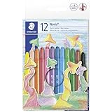 STAEDTLER 221 NWP12 - Noris Club Wachs-Twister, Wachs-Malstifte, 12 brillante Farben, sortiert