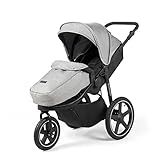 Ickle Bubba Venus Prime Jogger I-Size Reisesystem mit Newborn Cocoon und Isofix Base (Stratus) - Space Grey