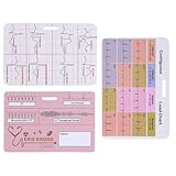 Krankenpflege-EKG-Referenzkarte – 3-teiliges EKG-Abzeichen-Set, umfassendes Herzstudien-Werkzeug, Schnellreferenzzubehör für RN, ICU, ER, Telemetrie, Kliniken, Gesundheitspersonal und medizinische