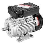 VEVOR 0,75 kW Elektromotor 1400 U/min, AC 220~240 V 5,45 A, 80, B3-Rahmen, Luftkompressormotor 1-phasig, 19 mm Keilwelle, Rechts-/Linkslauf für landwirtschaftliche Maschinen und allgemeine Geräte