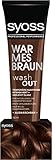 Syoss Wash Out Temporäre Haarfarbe Warmes Braun (150 ml), auswaschbare Haarfarbe lässt Farben wieder aufleben, Tönung hält bis zu 8 Haarwäschen