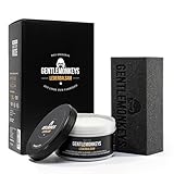 GENTLEMONKEYS High-Performance Lederbalsam Set Auto (250 ml + Applikationsschwamm) • Intensive Pflege für alle Arten von Glattleder mit UV-Schutz • Für Auto, Sofa, Möbel • Farbneutral