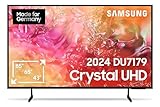 Samsung Crystal UHD 4K DU7179 Fernseher 75 Zoll, Samsung TV mit PurColor, 4K Upscaling, Crystal Prozessor 4K, Smart TV, GU75DU7179UXZG, Deutsches Modell [2024]