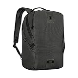 WENGER MX ECO Light Laptop-Rucksack mit Tabletfach, Notebook bis 16 Zoll, Tablet bis 10 Zoll, Organizer, 19 l, Damen Herren, Büro Business-Reisen Uni, Grau, Nachhaltig, 612262