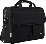 Taygeer Laptoptasche 17 Zoll, Große Aktentasche Laptop Schultertasche Wasserdicht Notebooktasche Business Laptop Tasche Herren Umhängetasche für Reisen Männer Frauen, Schwarz