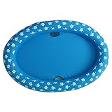 Happyyami 1 STK Schwimmbad für Haustiere wasserspaß wasserbecken Schwimmkörper für den Pool Haustierschwimmbecken groß Aufblasbarer Pool für Haustiere Klappbarer Pool für Haustiere Blue