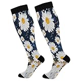 Klassische Socken Gänseblümchen-Schlangenhaut Arbeitssocken Haltbarkeit Sneaker Socken Komfort Laufsocken Für Training Fitness Wandern 40 cm