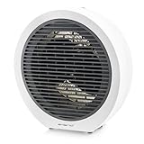 EMERIO Heizlüfter | für Räume bis 20 m² | 2000W | 2 Heizstufen | Einstellbarer Thermostat | Ventilatorfunktion | Kippschutz | FH-109947