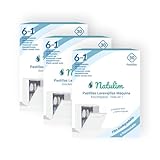 Natulim 6in1 Öko Spülmaschinentabs Geschirrspültabs ohne Plastik mit starker Reinigungskraft, Spültabs mit Entkalkung, Glanz & Glasschutz, Extra-Trockeneffekt - 3er-Pack – 30 Stück