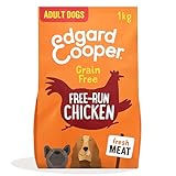 Edgard & Cooper Hundefutter, Trockenfutter für Hunde, (Huhn, 1kg), Getreidefrei, natürliche Zutaten und frisches Fleisch, voller essentieller Aminosäuren