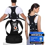 GERADIX Haltungskorrektur Damen Herren Rückenstützgürtel Haltung Korrektur Gurt Back Posture Corrector Verstelbare Haltungstrainer Rückengurt für Schulter Nacken (XL)