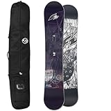F2 Herren Freestyle Camber Snowboard BLACKDECK 2024 - 163 cm EXTRA Wide + Bag