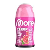MORE Zerup, Pink Grapefruit, 65 ml, für bis zu 8 l Fertiggetränk, zuckerfreier Sirup mit echten Fruchtextrakten, vegan, zero Kalorien - made in Germany