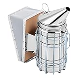 QWORK® Edelstahl Hive Smoker ImkereiausrüStung, Bienen Raucher, Imkereibedarf