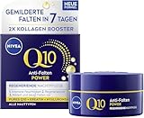 NIVEA Q10 Anti-Falten POWER Regenerierende Nachtpflege (50 ml), straffende Gesichtspflege für alle Hauttypen, Nachtcreme mit purem Q10, Kreatin & Hyaluronsäure