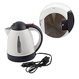 Warmhm 12V Elektrischer Wasserkocher für Auto Schnelles und Erhitzen Automatische Abschaltung Innenraum Sicher und Gesund für Unterwegs für Teetrinker