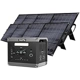 SOLARPLAY Tragbare Powerstation Ladestation 2400w, 2160wh Solargenerator mit 2*200W Solarmodule, mit 12 Ausgang-Anschlüsse, Stromgenerator für Camping, Wohnmobile & Stromausfälle mit 5 Jahren Garantie