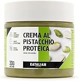 EATALIAN by AMZ BETTER Protein-Pistazienmus 200 Gramm, Sizilianische Natürliche Streichfähige Pistazien-Creme, Made in Italy, Süßer Geschmack Ideal auf Brot und zum Füllen von Desserts