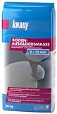 Knauf 125265 20 kg Bodenausgleichsmasse, Fließ-Spachtel, Nivellier-Masse – Estrich für Boden, innen und außen, 20-kg, zementgrau