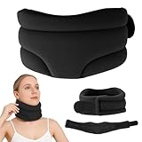 Orifesio Nackenstütze Gegen Schnarchen, verstellbare Halskrause aus weichem Schaumstoff zum Schlafen, Weich Neck Support für Nackenschmerzen und Unterstützung, für Frauen & Männer, Schwarz